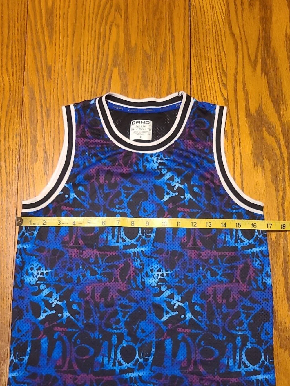 And1 Blue & Maroon Kids' Tank Top - Boy's XL